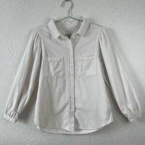 American Eagle Outfitters White Textured Shirt